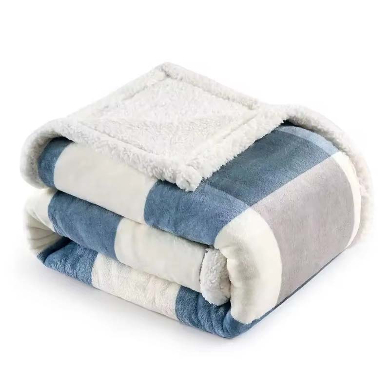 Double layer flannel sherper blanket