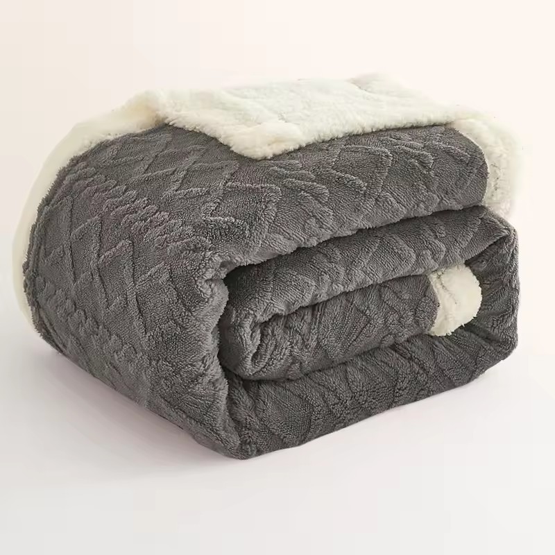 rabbit fur,PV fur , jacquard flannel blanket