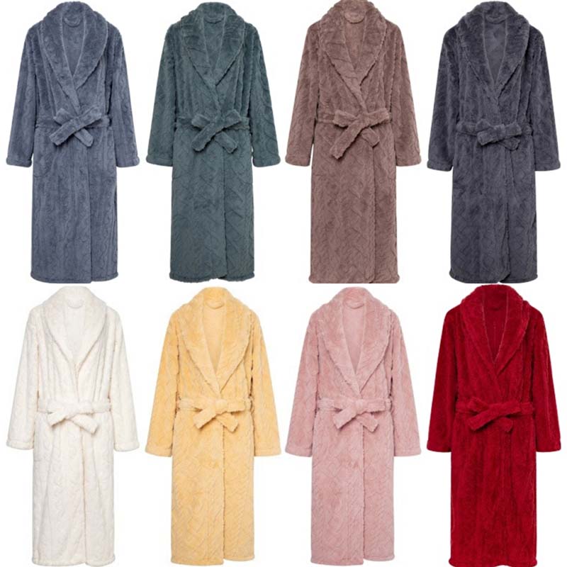 Flannel jacquard / printing bathrobe